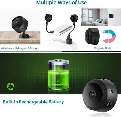 AB SmartEye Mini Wireless WiFi Security Camera - HD 1080P